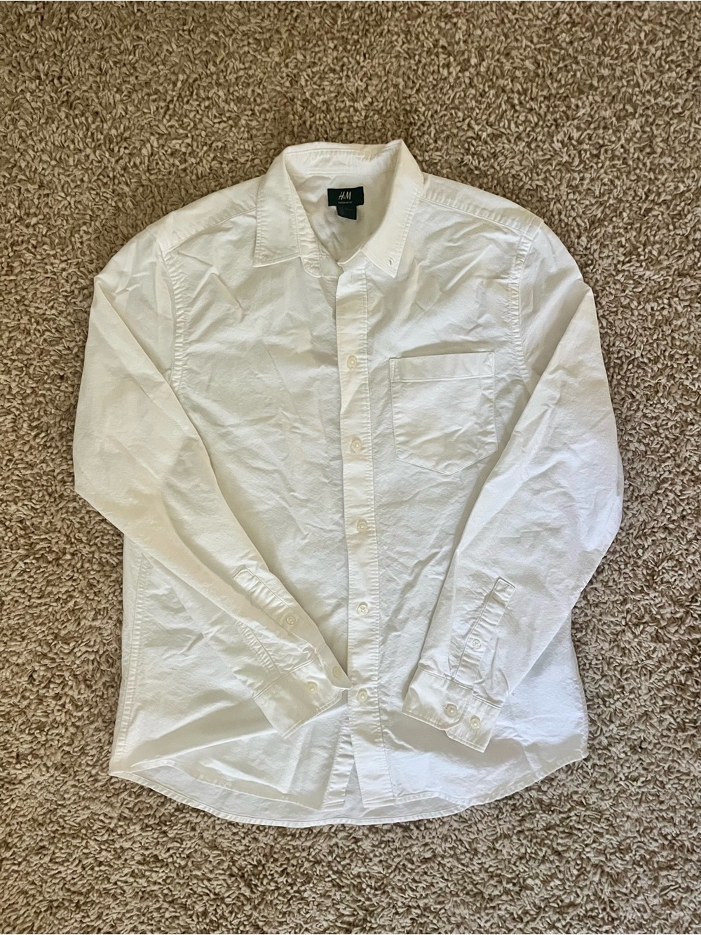 H&M White Button Down Shirt Size M
